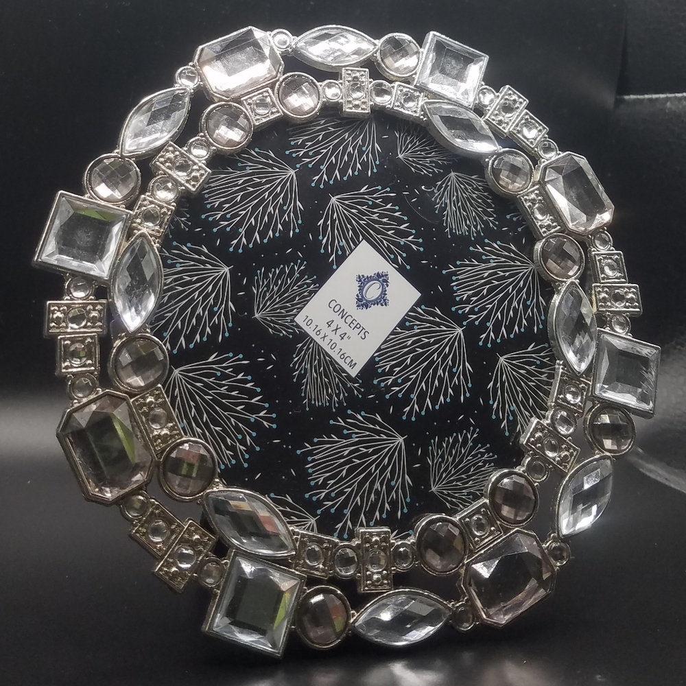 Picture Photo Frame With Chunky Clear Rhinestones - Picture 8 of 10